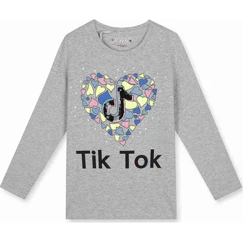 Dívčí triko - KUGO JC0701, šedý melír Barva: Šedá, Velikost: 122