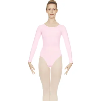 Body Intermezzo,Taneční trikot s dlouhým rukávem 3983, růžová L