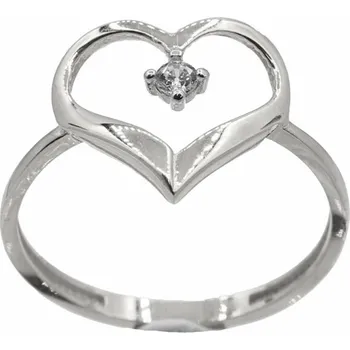 Prsten Zlatý prsten z bílého zlata se zirkony AZR2554W, vel. 53, 1.05 g (585/1000)