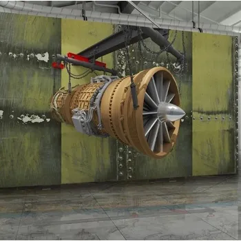 Fototapeta Solution Media 3D tapety - Letecký motor MU4267 6 - Samolepící tapeta - 380-450g/m2