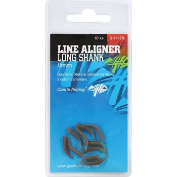 Giants Fishing Rovnátka Na Háček Line Aligner Long Shank Large Brown 10 ks