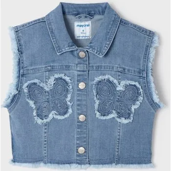 Dívčí džínová vesta Mayoral 3343 modrá Rozměr: 116