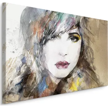 Obraz MyBestHome BOX Plátno Portrét Ženy V Abstraktním Prostředí Varianta: 30x20