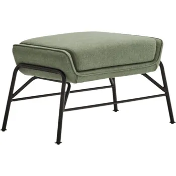 Taburet Šedozelená látková podnožka Teulat Sadira 43 x 69 cm