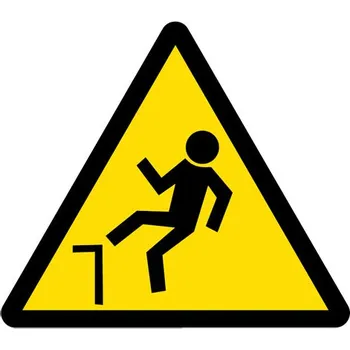 Značka Nebezpečí pádu, samolepicí fólie, 10 cm