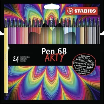 Prémiové vláknové fixy STABILO Pen 68 - ARTY - 24 ks
