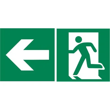 Značení Značka Únikový východ vlevo, šipka vlevo