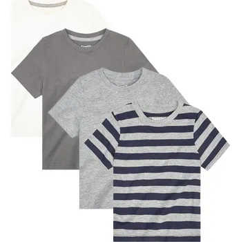 Chlapecké tričko lupilu® Chlapecké triko, 4 kusy (86/92, bílá/šedá/modrá)