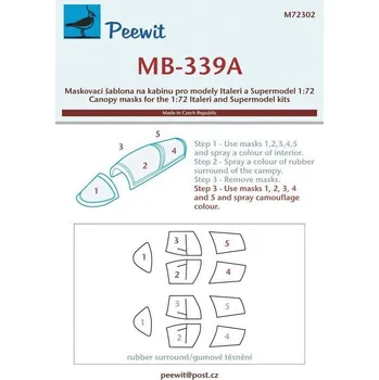 Plastikový model Peewit 1/72 Canopy mask MB-339A (ITAL/SUPERMODEL)