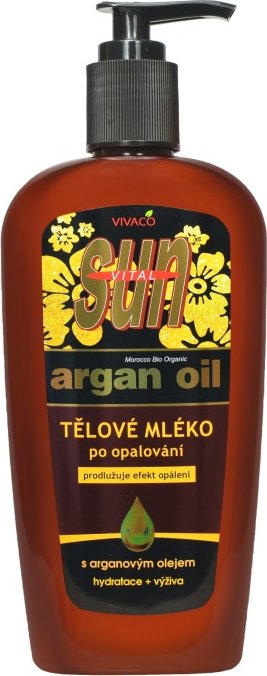 Vivaco Tělové mléko po opalování s BIO arganovým olejem SUN VITAL 300 ml