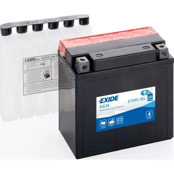Auto-moto baterie EXIDE YTX9C-BS 12V 9Ah 120 motobaterie