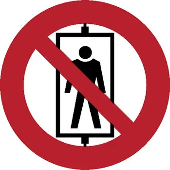 Značka Zákaz přepravy osob, samolepicí fólie, Ø 100 mm