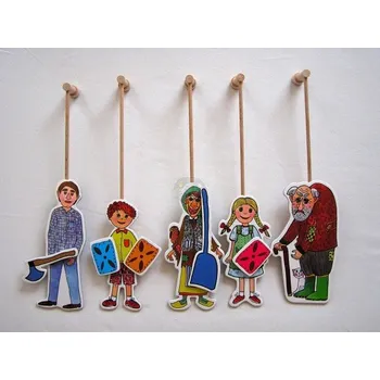 Loutkové divadlo PERNÍKOVÁ CHALOUPKA - balíček s tyčkami