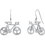 Stříbrné originální náušnice jízdní kolo