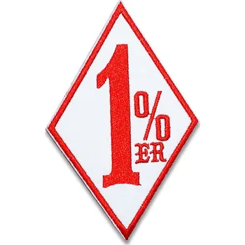 Nášivka Moto nášivka 1 percenter red 10cm x 6cm