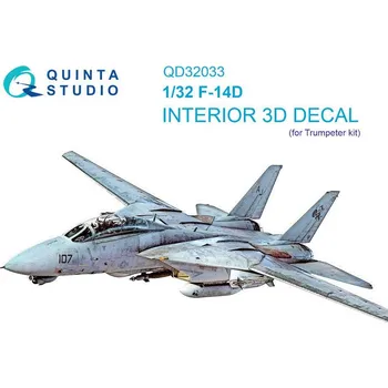 Plastikový model Quinta studio 1/32 F-14D 3D-Printed & col.Interior (TRUMP)