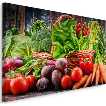 Obraz MyBestHome BOX Plátno Bohatý Košík Zeleniny Varianta: 30x20
