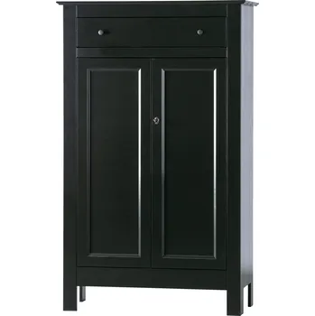 Komoda WOOOD Dřevěná komoda EVA černá 378561-Z