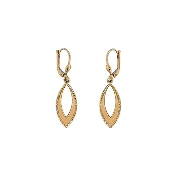 Náušnice Celozlaté visací náušnice s gravírováním