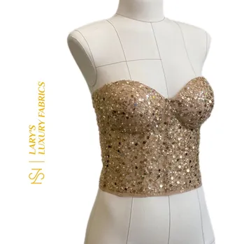 Dámské oblečení Zlatý korzetový top Velikost: S