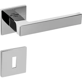 Dveřní kování MP KOVÁNÍ TI - SQUARE - HR 2275 5S Provedení: KL/KL. na rozetách (bez spodní rozety), Povrch: OC - chrom lesklý