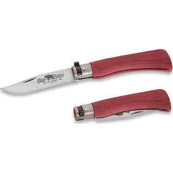 kapesní nůž OLD BEAR® NEREZOVÁ OCEL, ČERVENÁ LAMINOVANÁ RUKOJEŤ L 9307/21_MRK