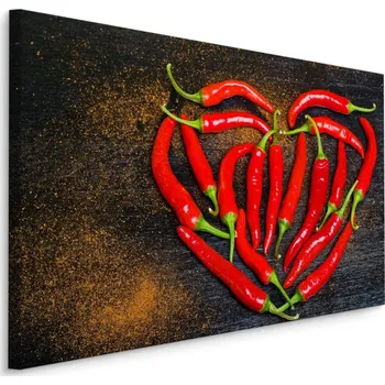 MyBestHome BOX Plátno Srdce Vyrobené Z Chilli Varianta: 40x30