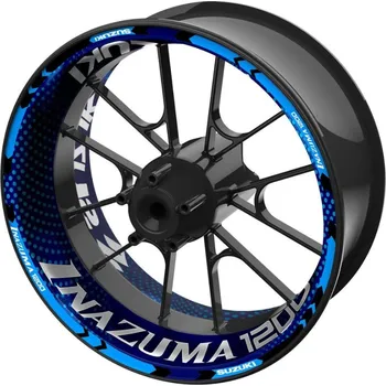 Polep vozidla jednodílné polepy na kola SUZUKI Inazuma 1200 tmavě modrá