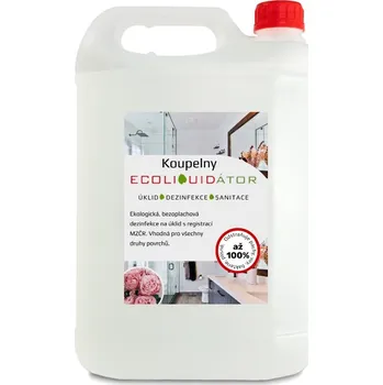 Dezinfekce ECOLIQUIDÁTOR koupelny, čisticí a dezinfekční prostředek, 5 l Vůně: Flower Power
