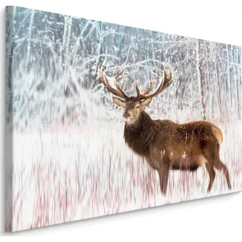 Obraz MyBestHome BOX Plátno Jelen Na Abstraktním Pozadí Varianta: 40x30