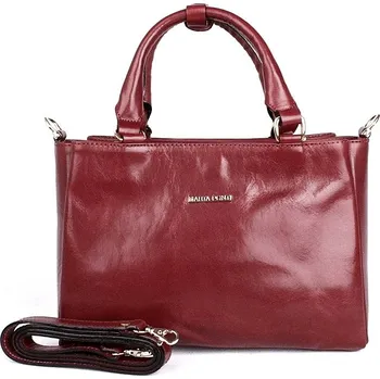 Kabelka Luxusní tříoddílová dámská kabelka do ruky Marta Ponti no. 6204 tmavěčervená