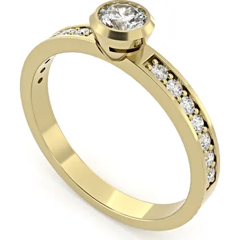 Prsten SOLUNA Jedinečný zlatý prsten se zirkony JULIETA žluté zlato VELIKOST: 48 - 15,3 mm