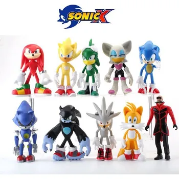 Figurka Sonic Ježek Sonic, sada 10 ks figurek, 12 x 8 cm