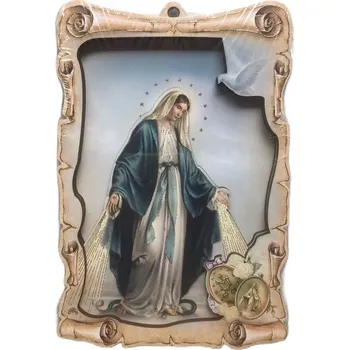 3D puzzle Panna Maria Zázračné medaile 3D (s holubicí) (3D obrázek na zavěšení)