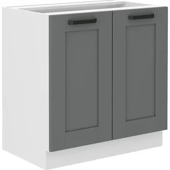 Kuchyňská skříňka Spodní skříňka LUNA bílá/dustgrey MDF 80 D 2F BB