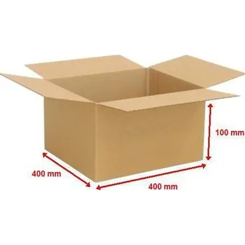 Obalový materiál Kartonová krabice 3VVL 400x400x100mm (25ks)