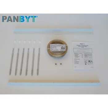 Sušák na prádlo Držáky prádelní šňůry 56 cm komplet B bílá (Pět natažených šňůr. Stěna se zateplením do 7 cm.)