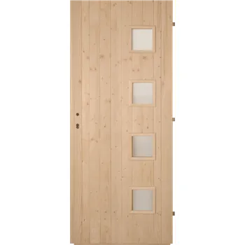 Interiérové dveře Hrdinka Palubkové dveře Quatro - panty 60 cm Pravé
