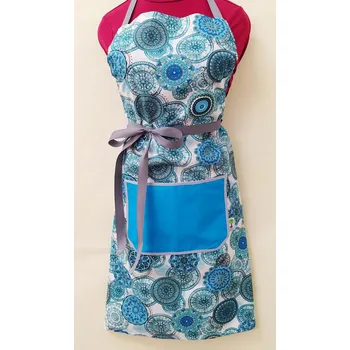 Kuchyňská zástěra Dámská zástěra - mandala tyrkys, vel. UNI