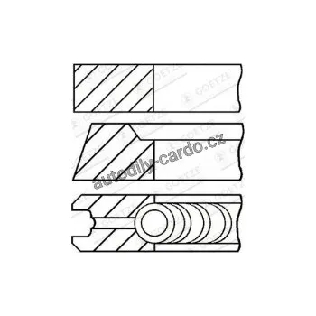 Blok motoru Sada pístních kroužků GOETZE 08-111200-00