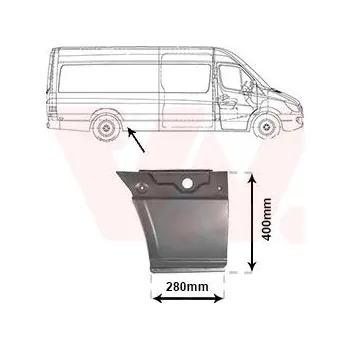 Příslušenství karosérie Boční stěna VAN WEZEL 3077142