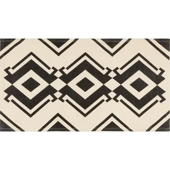 Koberec LIVARNO home Bavlněný koberec, 67 x 120 cm (černá/krémová)