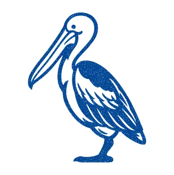 Samolepicí dekorace na vozidlo Pelikán 002 levá (88 - Ultra Metalic modrá) SAMOLEPKA NA AUTO, NÁLEPKA, FÓLIE, POLEP, TUNING, VLASTNÍ TEXT, TISK, AUTOSAMOLEPKY.cz, POLEPY, OBRÁZEK, LOGO, 3D STICKERS