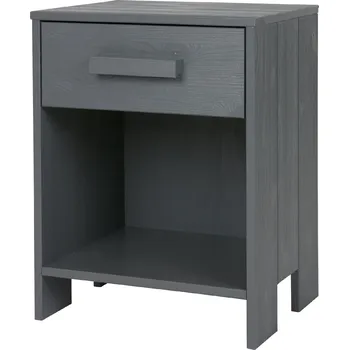 Noční stolek WOOOD Dřevěný noční stolek DENNIS šedý 365554-GBS