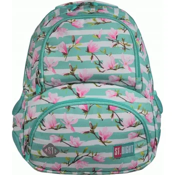Školní batoh St.RIGHT Školní batoh čtyřkomorový Flower Magnolia