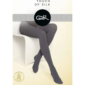 Dámská móda Hladké dámské punčochové kalhoty s hedvábím TOUCH OF SILK BLUENIGHT 3-M