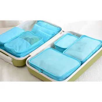 Organizér na kosmetiku Sada cestovních organizérů do kufru 6 ks Barvy: šedá