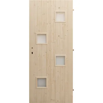 Interiérové dveře Hrdinka Palubkové dveře Quatro mix - panty 90 cm Levé