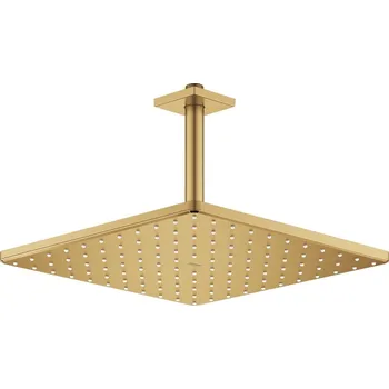 Sprchová hlavice Hlavová sprcha GROHE Rainshower Cube strop včetně sprchového ramena kartáčovaný Cool Sunrise 26566GN0
