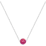 NUBIS® Ocelový náhrdelník s opálem - kulička 6 mm - NBP61-OP23